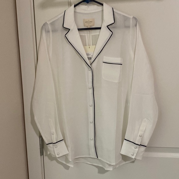 *SOLD* Sezane Elisa Silk Shirt NWT - Picture 3 of 7